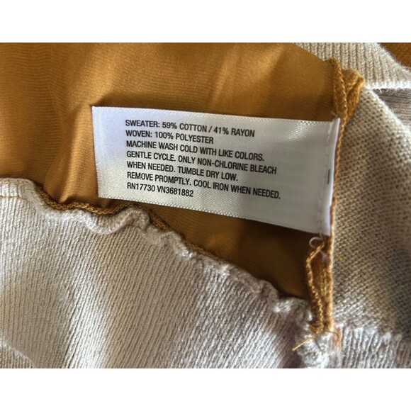 3.1 Philip Lim Leopard Mustard Crew Neck Lightweight Pullover Sweater Top Sz S - Picture 8 of 8